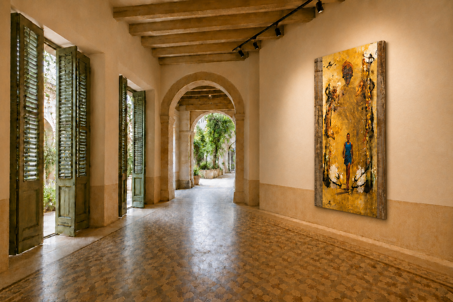 Nala expuesta en la entrada de Domus